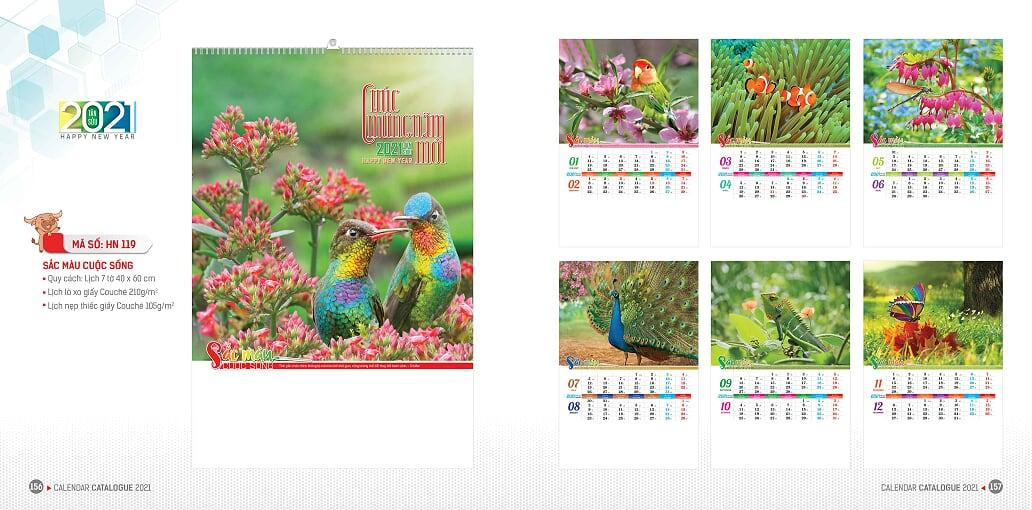 IN LỊCH TREO TƯỜNG LÒ XO